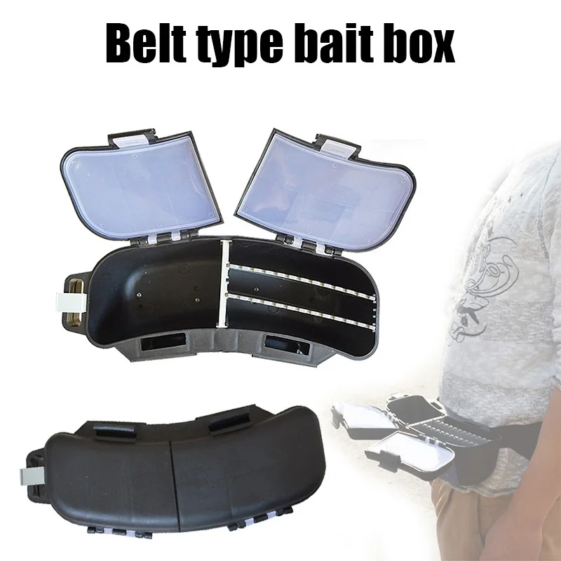 

Newly Waterproof Waist Belt Fishing Tackle Box Lure Baits Spoons Hooks Reels Case Outdoor Lure Box BFE88