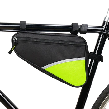 

Portable Bicycle Front Tube Bag Reflective Mountain Road Bike Phone Key Pouch Medium Capacity Waterproof Triangle Bag