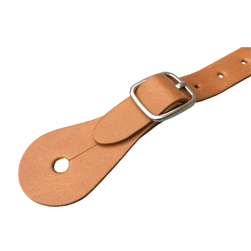 British Style Black Cow Leather Spur Strap Western Style High Imitation Genuine Leather Horse Accessories Equestrian Spurs Strap