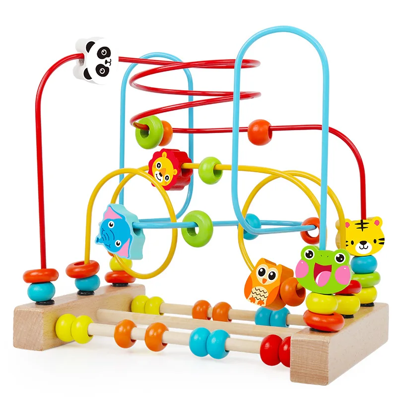 

Bead-stringing Toy Building Blocks Infant Child 6-12 Month Beaded Bracelet Female Baby Educational Toy 0 a 1-2-310-30 Yuan Woode