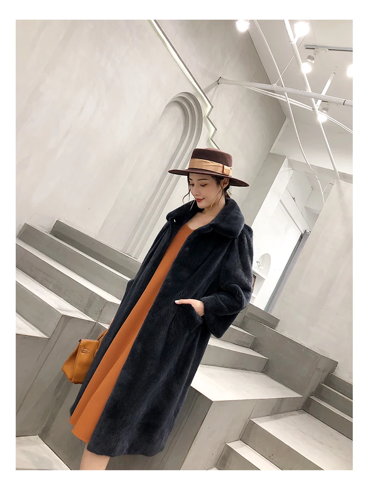 real mink coat real natural fur coat long coat winter women coat real mink fur coat
