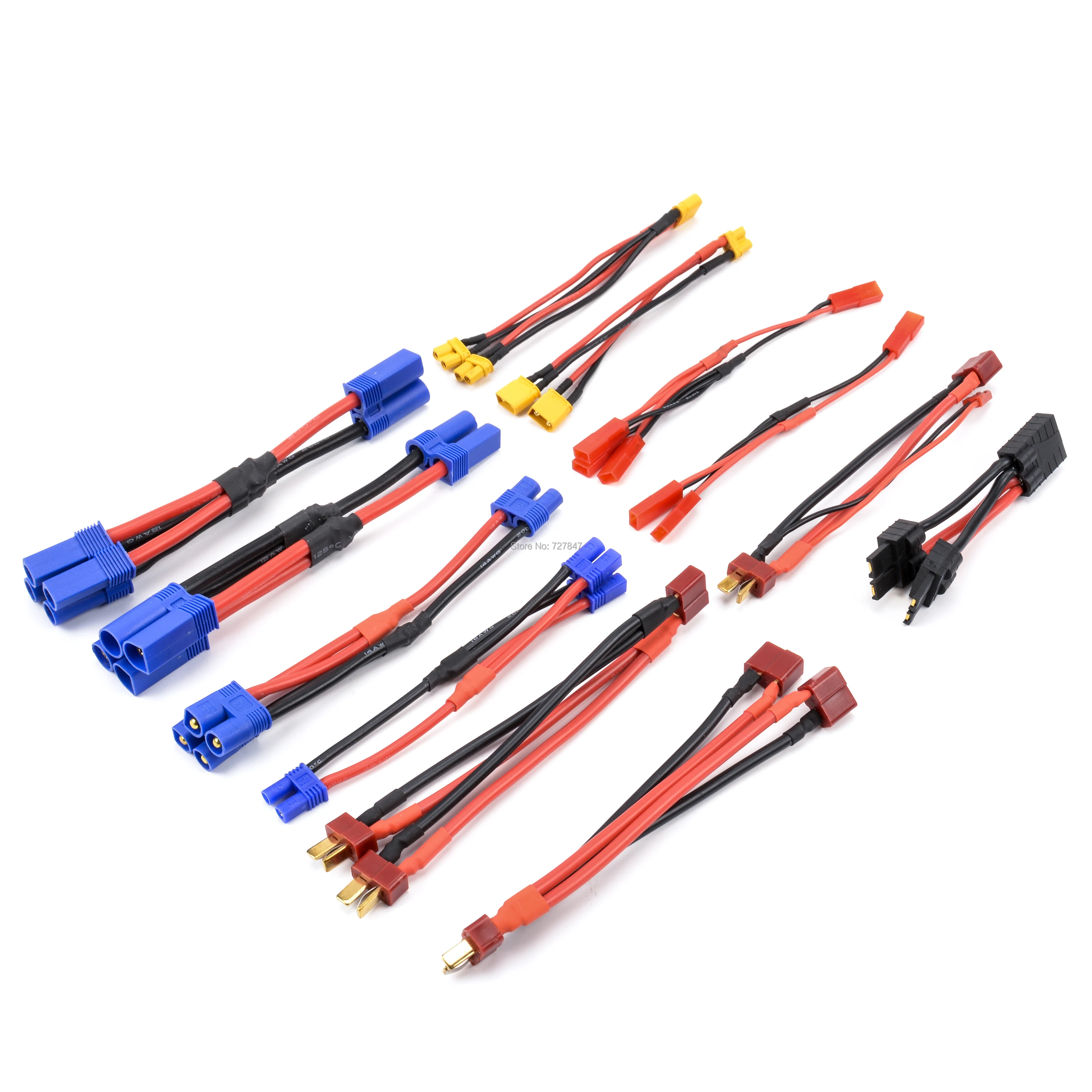 Câble XT90 Mâle Vers EC3 Femelle, Ligne D'adaptateur De Connecteur 12AWG XT90 Mâle Vers EC3 Femelle Pour Connecter La Batterie Et L'esc Pour Modèle De Voiture RC, Modèle D'avion, Modèle De Bateau