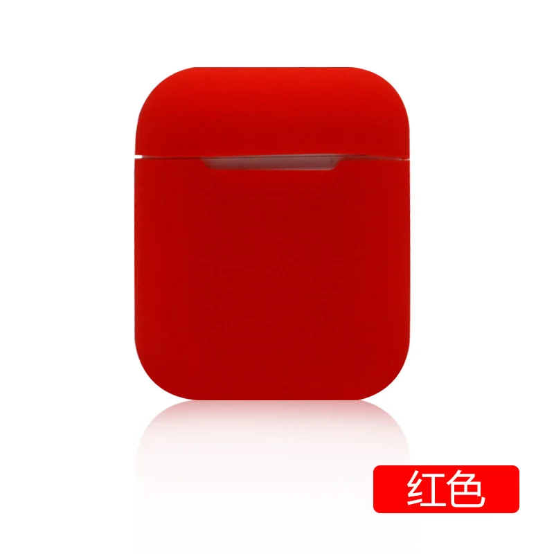 Силиконовый Bluetooth беспроводной чехол для наушников AirPods защитный чехол Аксессуары для кожи для Apple AirPods зарядная коробка черный - Цвет: Red