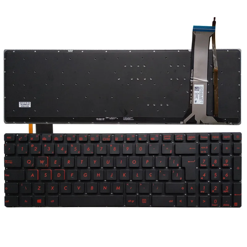 para Asus Gl752 Gl752v Gl752vl Gl752vw Gl752vwm Brasileiro Alemão Italiano Português Suíço Turco Computador Portátil Teclado Retroiluminado - Imagem 3