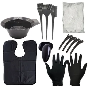 

23pcs Hair Color Dye Tools Kit Salon Hair Color Dye Bowl Comb Brushes Ear Cover Gloves Hairpin Professional Tint Bleaching Tools