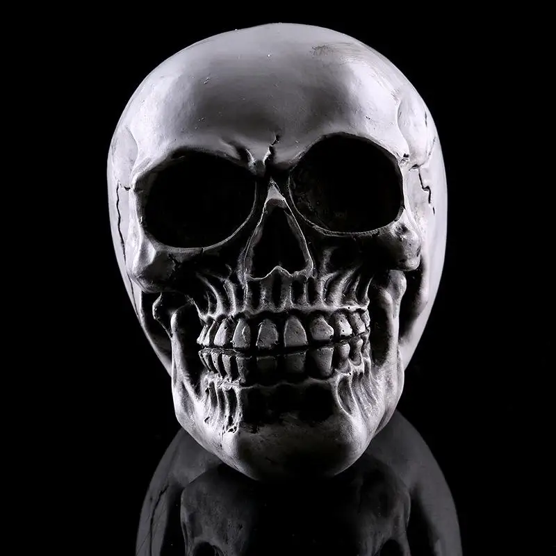

Resin Lifelike Human Bones Halloween Ornaments Skeleton Christmas Prop Skull Figurine For Horror Halloween Party Decoration
