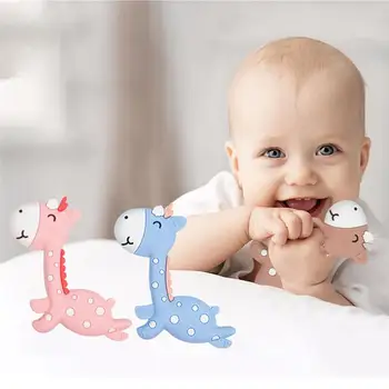 

Infant Baby Kids Teething Toys Toddler Silicone Giraffe Teether Toys Soft Teeth Kids Chew Toys for Boys Girls Babies Cute Toys