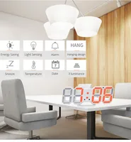 3D LED Wall Clock Modern Design Digital Table Clock Alarm Night Light Saat Wall Clock for Home Decor Living Room 2