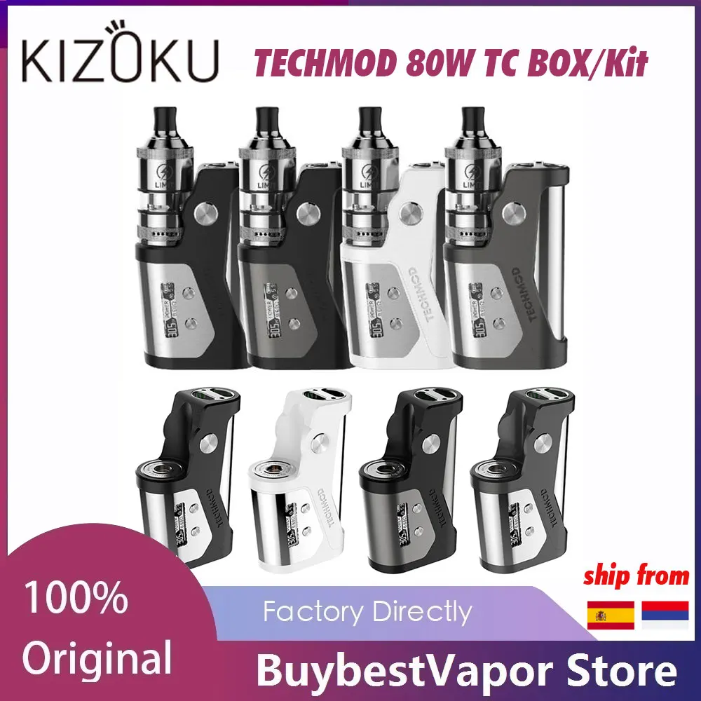 Новинка! Оригинальный набор KIZOKU TECHMOD TC с ограничением MTL RTA Max 80 Вт/0 91 дюймовый