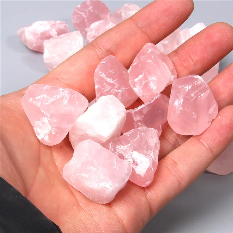 50g Bulk Raw rose pink quartz Stone Crystal Healing Irregular Natural Rock Home Desk Aquarium Decor Chakra stone (2-3pcs) | Украшения и