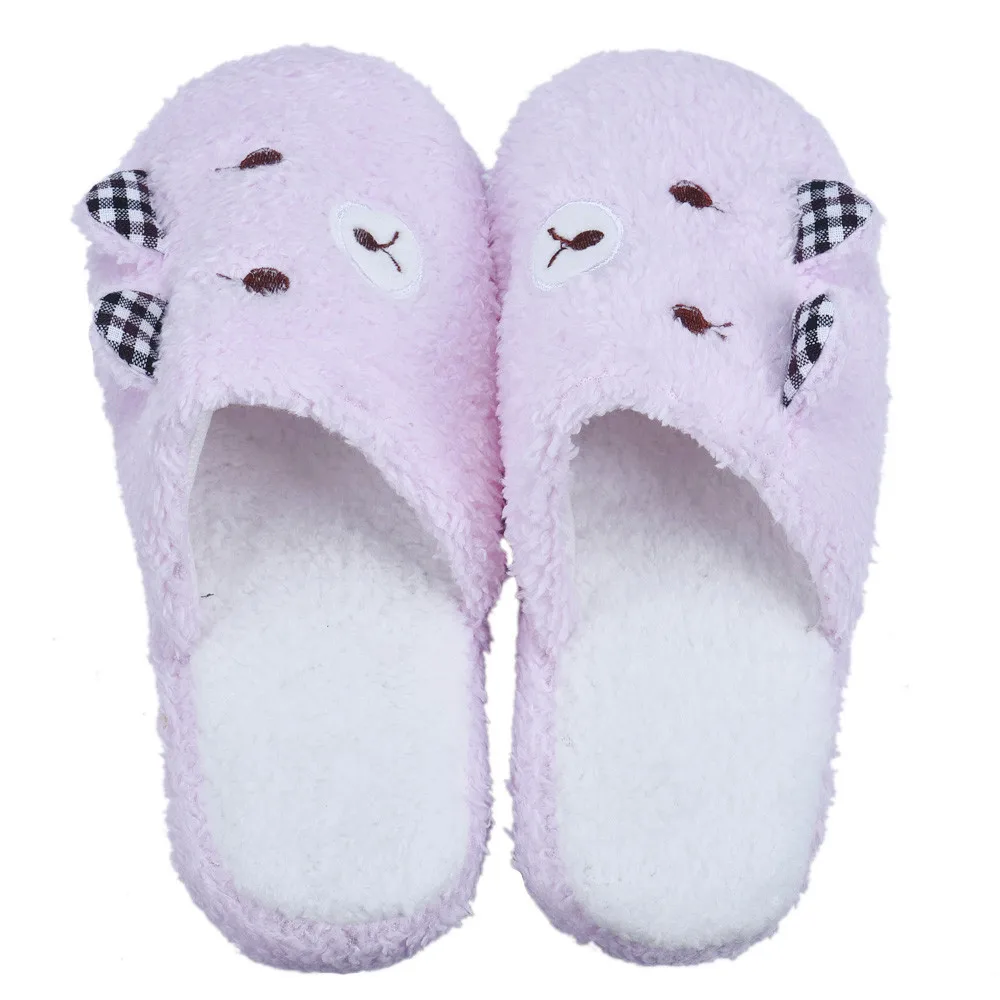 Зимняя теплая домашняя обувь; домашние тапочки с милым медведем; мягкие тапочки с хлопковой подкладкой; chaussure pantoffels dames; размеры 36-40;# ES