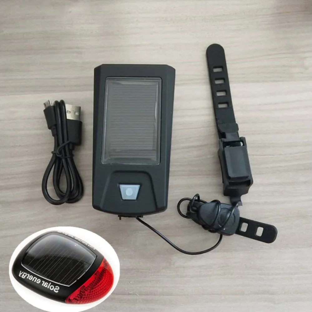 Flash Deal Solar Usb Charging Bicycle Light With High Brightness With Speaker 1