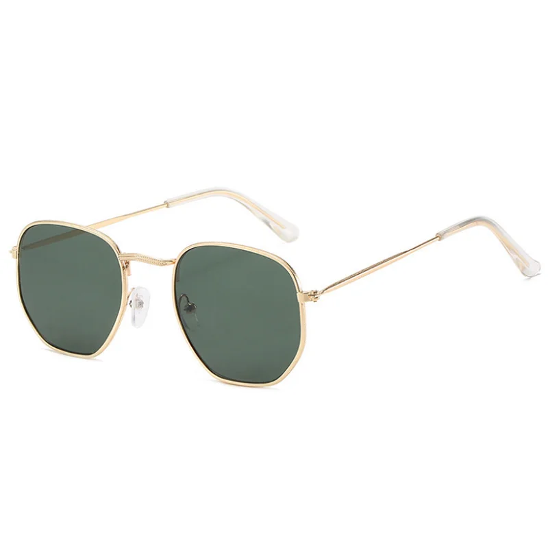 Brand Designer Square Sunglasses man Fashion Mirror Retro Sun Glasses Male Vintage Shades Classic Metal Polygon Oculos_voghion.com