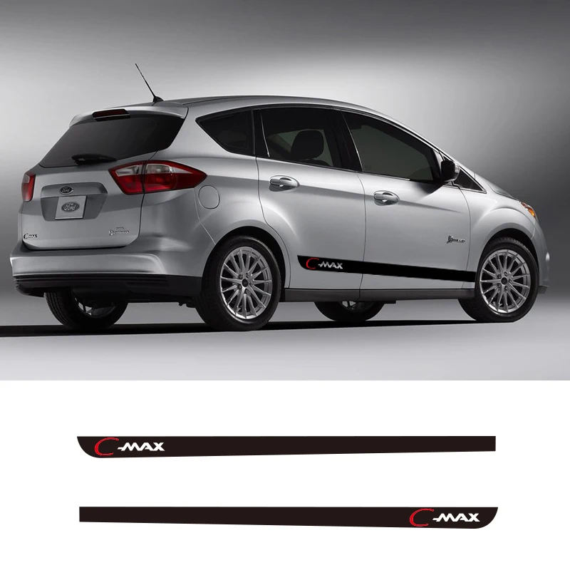 

2 PCS Car Vinyl Side Stripes Stickers Auto Graphics Decals For Ford C MAX
