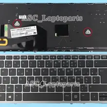 Новая клавиатура для ноутбука hp Elitebook 745 G2 750 G1 750 G2 755 G2 G2, с подсветкой, черная Серебристая Рамка, указатель