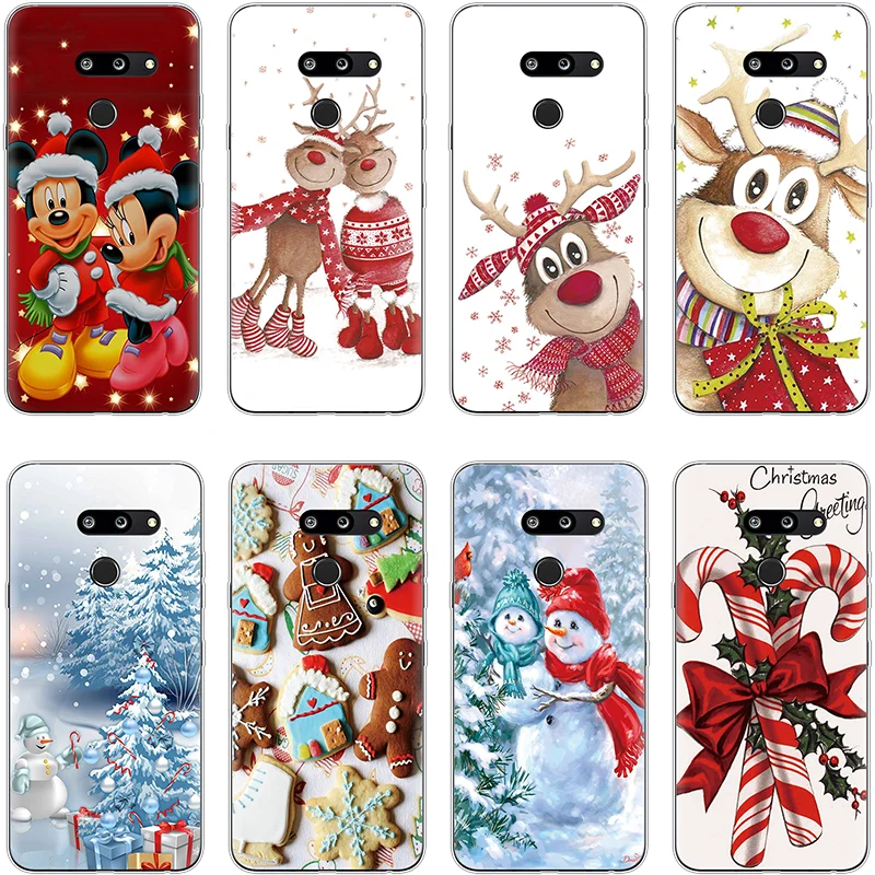 

Christmas cartoon elk Soft TPU Cover For LG G8 ThinQ G6 K10 2017 2018 K11 Plus Q6 Q7 V20 V30 X Power 2 Nexus 5X G5 G4 K4 K8 Case