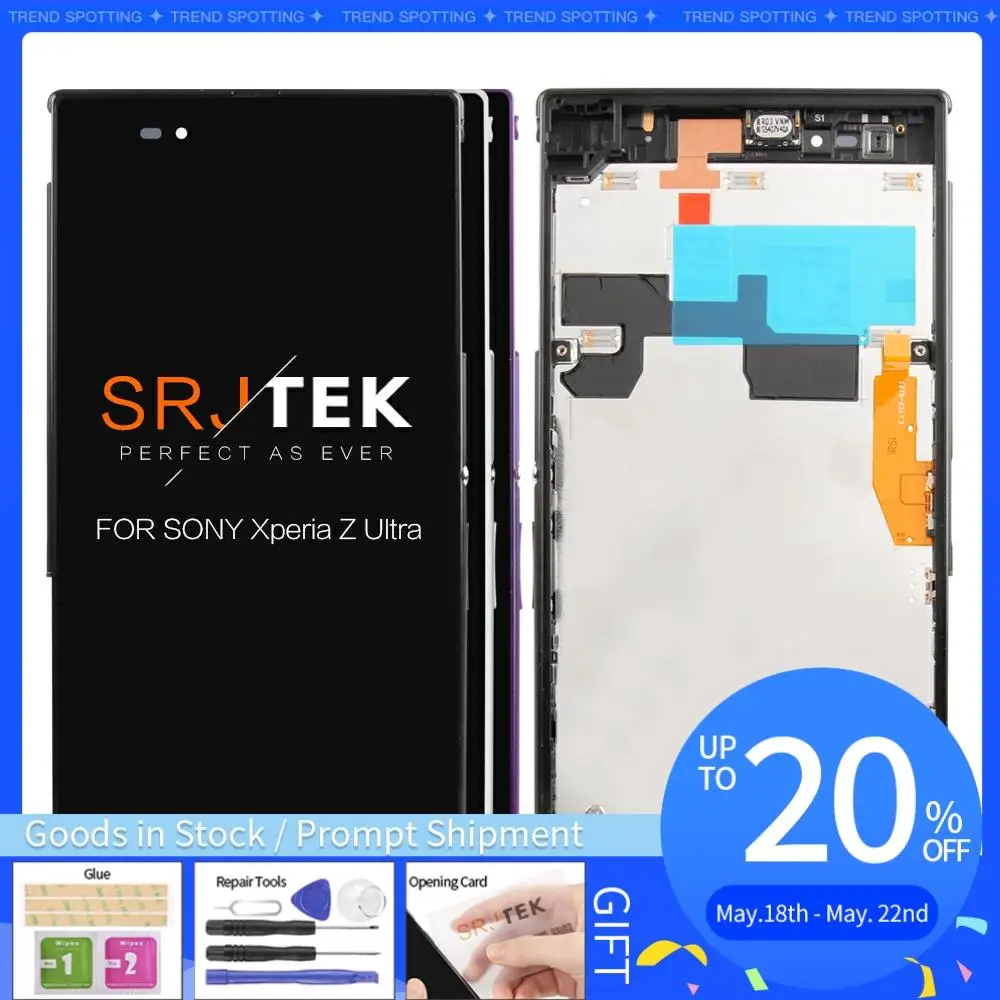 Протестированный ЖК дисплей для SONY Xperia Z Ультра сенсорный экран дигитайзер с