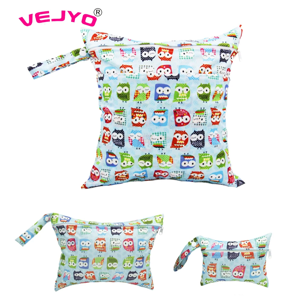 

Functional Baby Wetbags Waterproof Diaper Changing Nappy Bag Snap Handle Designer Mummy Maternity Bags Available in 3 Sizes