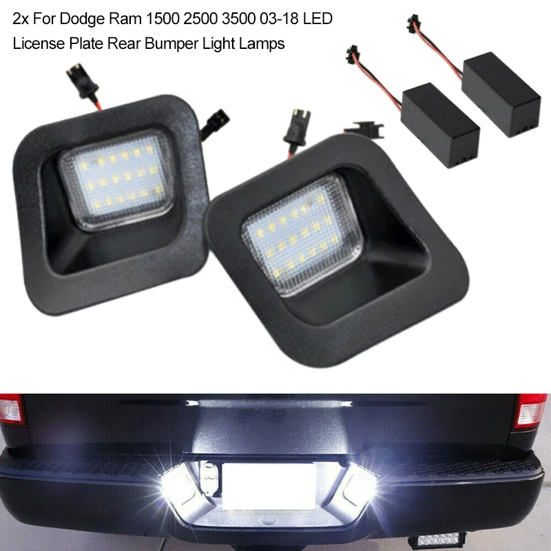 2x для Dodge Ram 1500 2500 3500 2003-2018 светодиодные лампы заднего бамперсветильник номерного