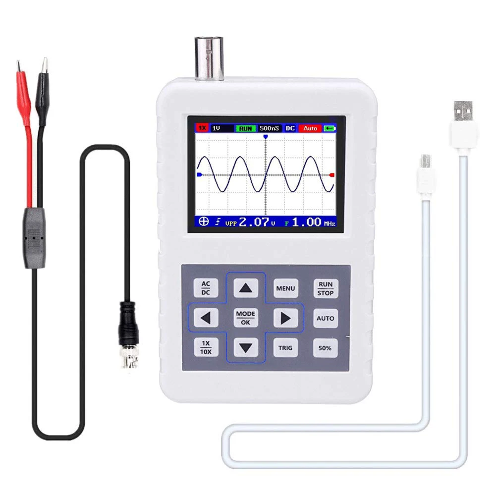

HOT-ADS2031H Handheld Oscilloscope,High Precision Portable 2.4 Inch LCD Screen 2 Mode Fast Waveform Storage Digital Oscilloscope