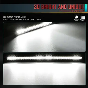

Flood Work Light Bar Combo 6000K 26 LED 300W Ultra-thin Accessories White