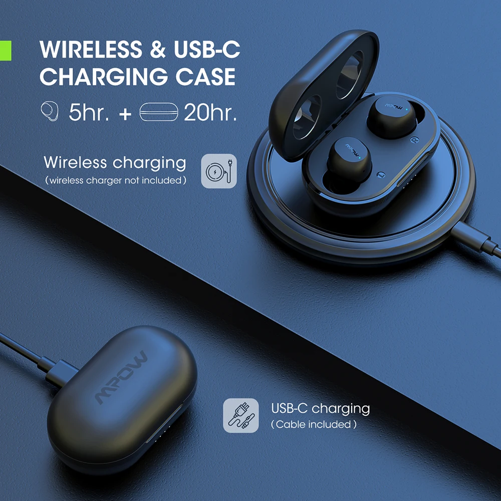 TWS наушники Mpow M12 с поддержкой Bluetooth и сенсорным управлением|Наушники гарнитуры| |