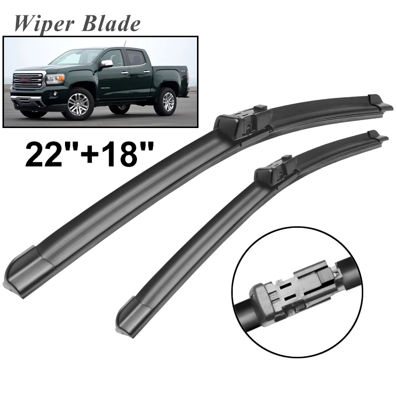 

Okowiper RHD & LHD Front Wiper Blades For GMC Canyon 2015 - 2017 Windshield Windscreen Front Window 22"+18"