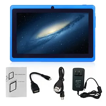 

New Blue Tablet Computer 7 Inch HD Screen Android Quad-core Tablet PC 1GB+16GB 2.0MP Camera Support TF Card