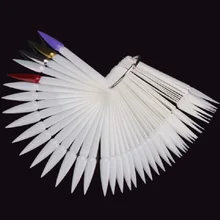 50 шт. острые зубы ногтей советы штамповки лака гель цветной практики накладные ногти дисплей демонстрационная карта бар для маникюра Инструменты цветная пластина