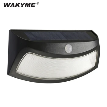 

WAKYME 8 LED Solar Powered Garden Solar Light PIR Motion Sensor Wall Lamp Outdoor Waterproof Emergency Security Path Yard Light