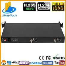 1U Rack HEVC H.265 SD HD 3g SDI к IP HD видео кодер IPTV кодер 2 канала прямой поток RTMP кодер SDI к H.264 H.265