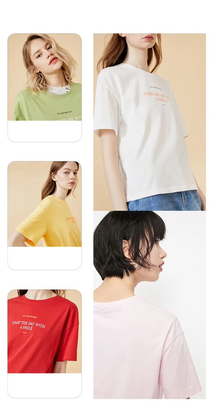ONLY Women's Letter Print Short-sleeved T-shirt | 120101578