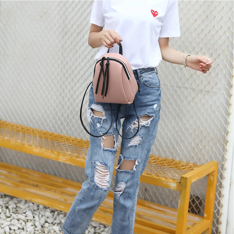 

Fashion Small Women Backpack Pu Leather School Book Bags for Teenager Girls School Backpacks Candy Colors Shoulder Bag Travel