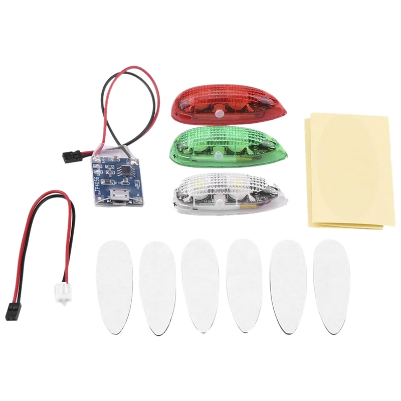 RC Aircraft Navigation Lights Flash LED Wireless Light for Drone RC Fix Wing Aircraft Airplane Electric Balance Car and Outdoor