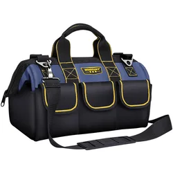Sac à outils multifonction en tissu Oxford, sac d'électricien de 13/14/17/19/21/23 pouces, sac de rangement Anti chute étanche à poches multiples 