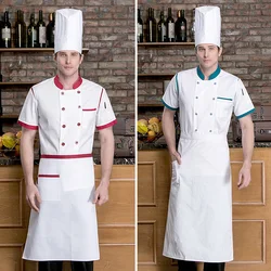 Custom Made Man Chef Uniform Shirt Logo Printing High Quality Wholesale Coffee Shop Bakery Food Service Tops Clothing For Unisex