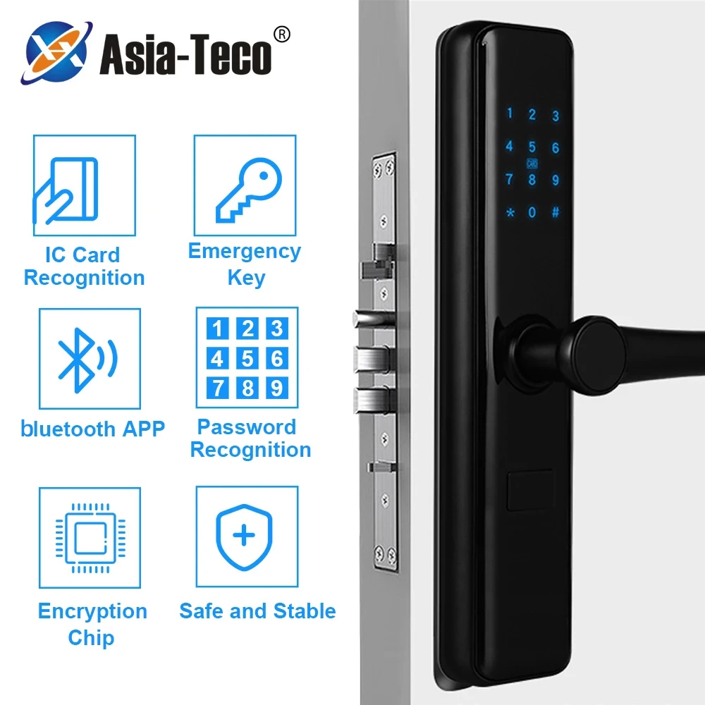 

TTlock App WIFI Smart Electronic Door Lock bluetooth Touch Screen Lock Digital Code Keypad For Home/Hotel/Apartment