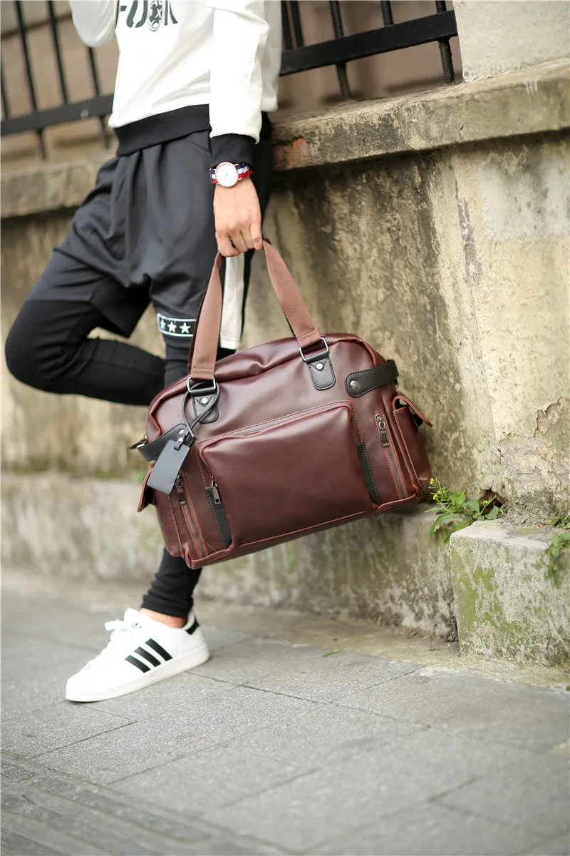 

Korean version of the new men's bag trend retro men's file computer handbag casual shoulder Messenger bag
