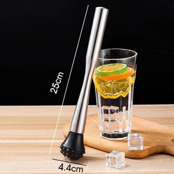 

Stainless Steel Bar Mixer Barware DIY Drink Fruit Muddler Crushed Ice Barware Bar Tool