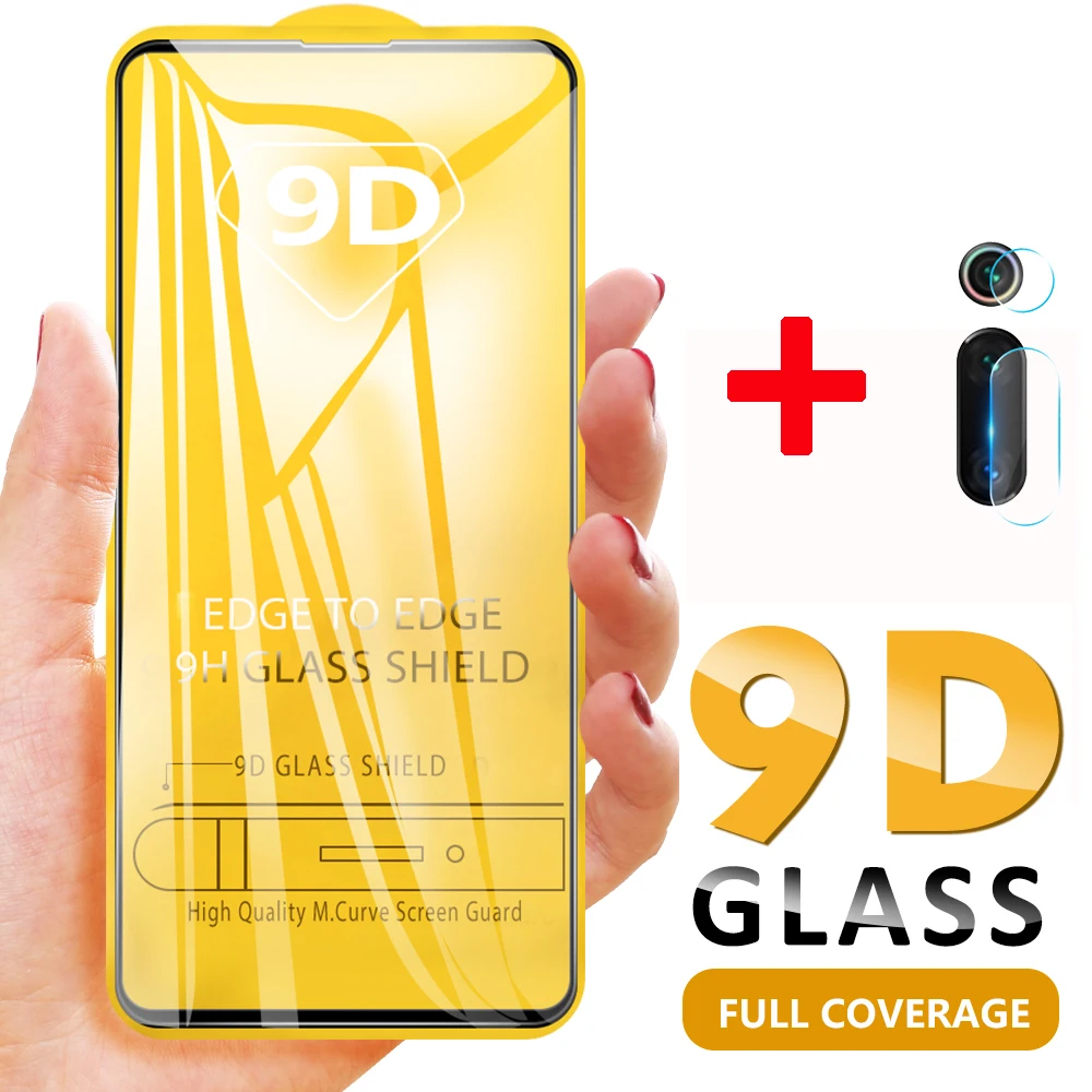 

2 in 1 Tempered Glass For Xiaomi Redmi K20 K20pro Full Glue Screen Protective Glass For Xiaomi Mi 9T Pro Mi9T Camera Lens Film
