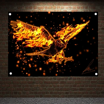 

Large Music Illustrated Rock Hip Hop Reggae Posters Wall Stickers High Grade Canvas Art Four Holes Banners & Flags Home Decor L1