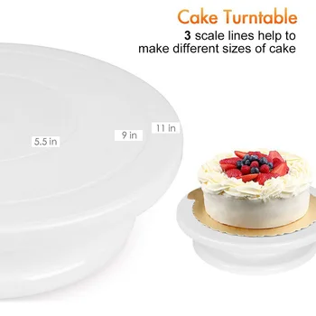 

52pcs Turntable Non Stick Equipment Piping Bags Frosting Pastry Tube Professional Cookies Scrapers Cake Decorating Kit Desert