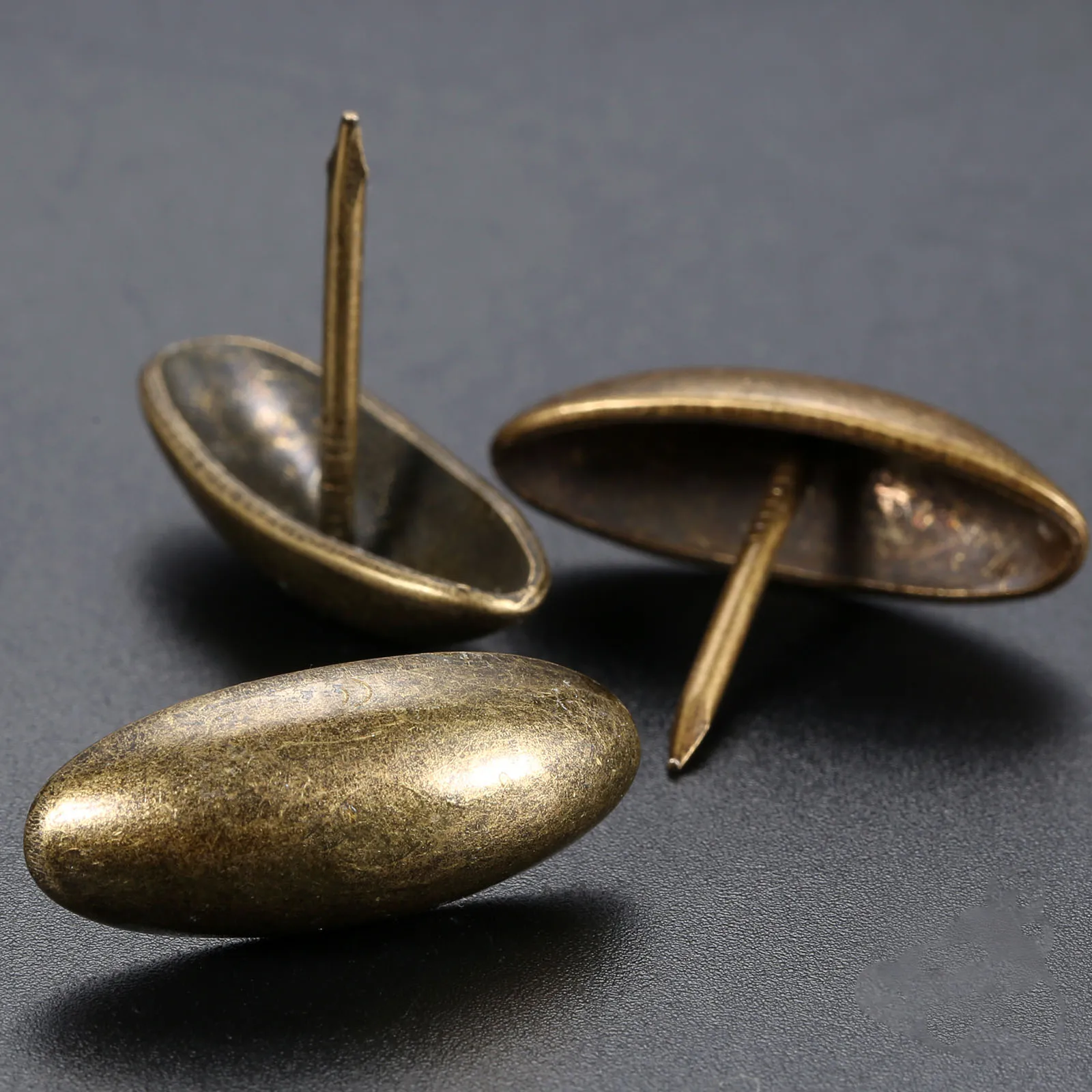 10pcs/set Olives shape Nail Antique Bronze Jewelry Case Wine Box Sofa Decor Tack Door Stud Zinc Alloy Pushpin Furniture 30*12mm