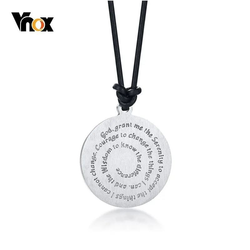 Молитвенное ожерелье Vnox God для мужчин и женщин верное ювелирное изделие из