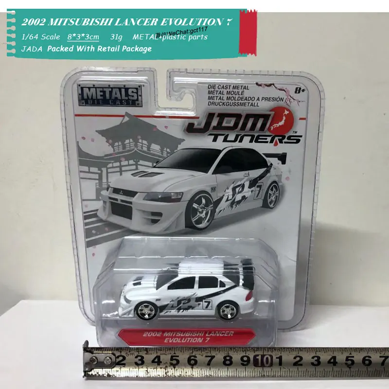 JADA масштаб 1/64 Mitsubishi Lancer Evolution VII Nissan Skyline R34 HONDA NSX литая металлическая модель