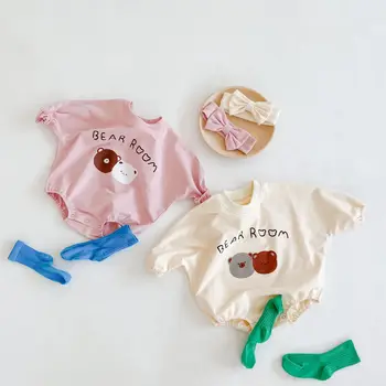

Baby Bodysuit 2020 Autumn New Products Cartoon Bear Baby Triangle Romper Long Sleeve Bodysuit Newborn Baby Clothes Fashion