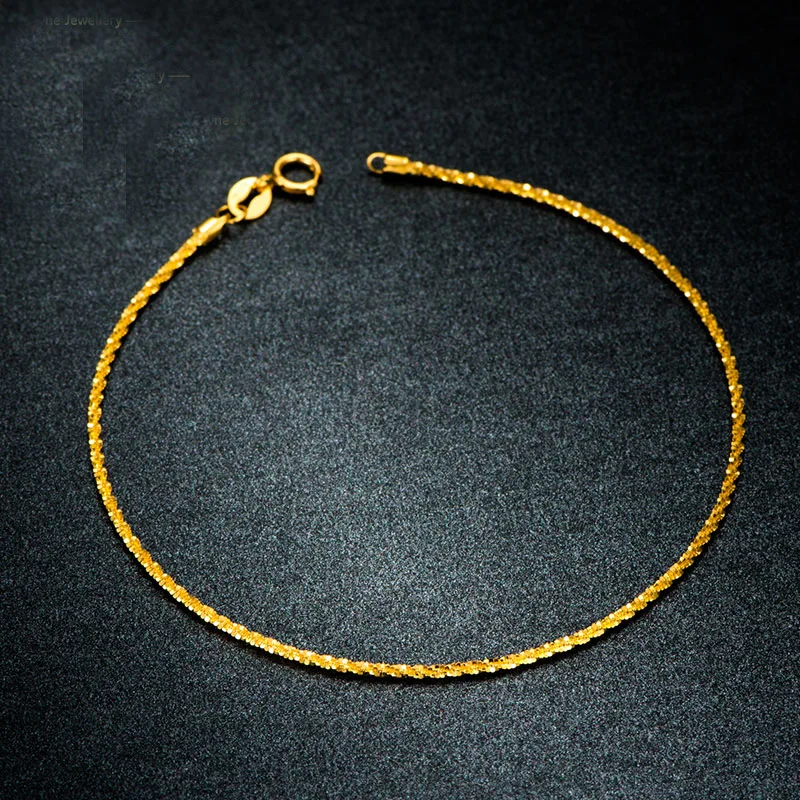 Браслет из чистого 18-каратного белого золота AU750 золотистый браслет с полной