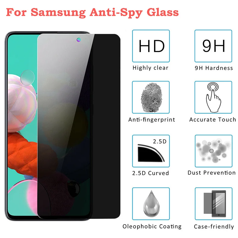 Закаленное стекло для Samsung A51/A71/A21/A31/A11/A12/A32/M21/M51 пленка защиты экрана M11/M31/A50/A20 2 шт. |