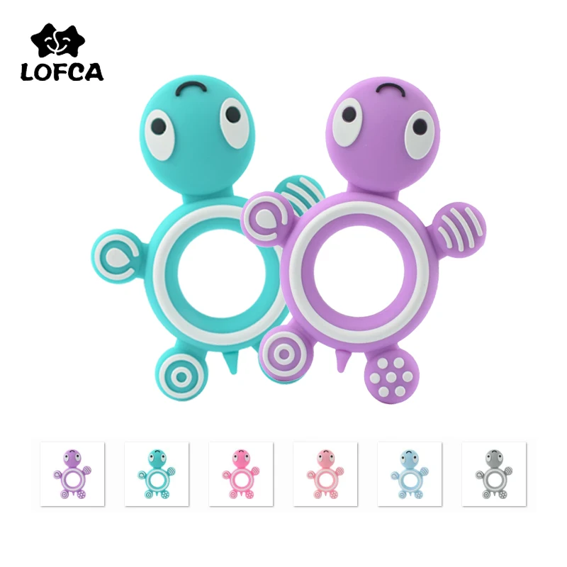 Baby Toy Pacifier-Chain Bpa-Free Food-Grade LOFCA Cartoon DIY 1pc Silicone Tortoise Turtle