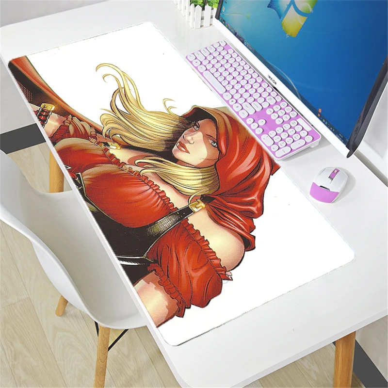 Mouse pad  DIY Kawaii Grimm Fairy Tales Large Gaming 900x400 Anime alfombrilla xxl Varmilo Keyboard Mat tablet CS GO Mousepad